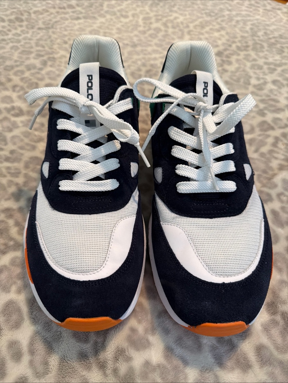 $138 NWOB Polo Ralph Lauren Jogger Suede And Mesh Sneakers - Picture 2 of 14